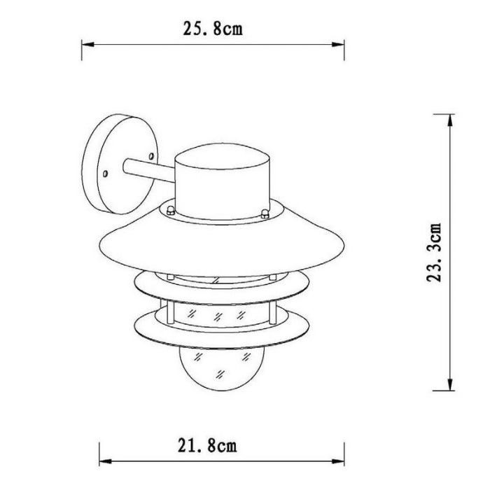 Czarna lampa zewnętrzna nowoczesna, Zico, IP44
