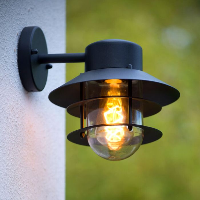 Czarna lampa zewnętrzna nowoczesna, Zico, IP44