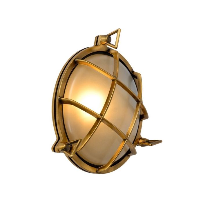 Złota lampa zewnętrzna retro, Dudley, IP65