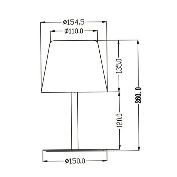 Biała akumulatorowa lampa stołowa zewnętrzna nowoczesna, Rio, 1,8W, RGB LED, IP44, z przełącznik pociągowy