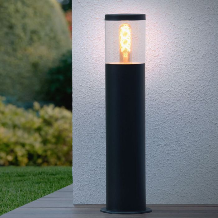 Czarna lampa zewnętrzna nowoczesna, Fedor, IP44