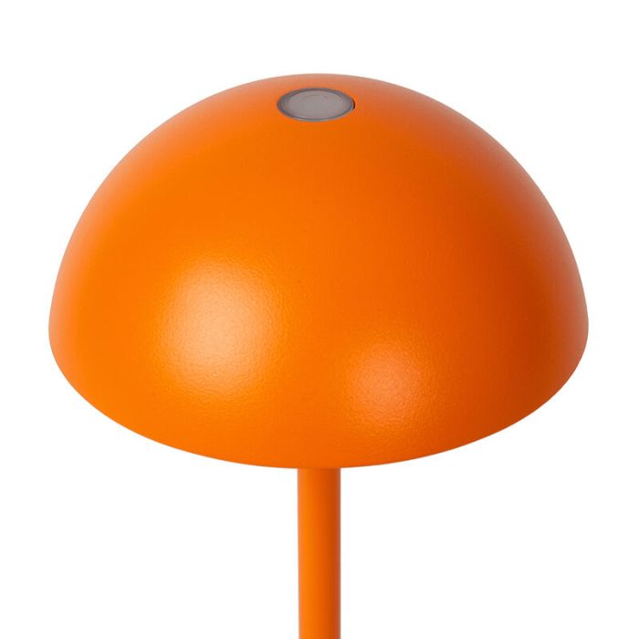 Pomarańczowa lampa stołowa ogrodowa retro, Joy, 1,5W, 3000K LED, IP54, z dotykowy ściemniacz
