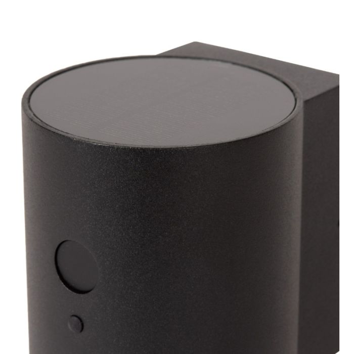 Czarny kinkiet solarny zewnętrzny nowoczesny, Perth, 1W, 2850K LED, IP65