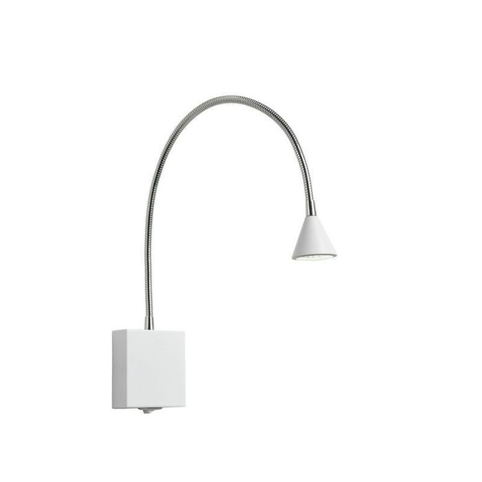 Biały kinkiet nowoczesny, Buddy, 3W, 4000K LED, z przełącznik