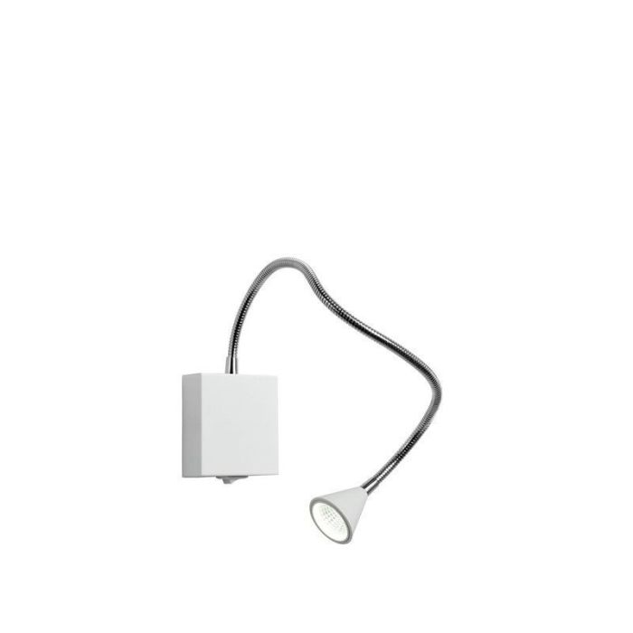 Biały kinkiet nowoczesny, Buddy, 3W, 4000K LED, z przełącznik