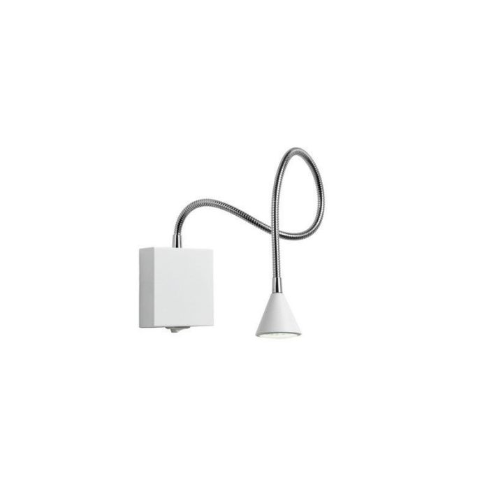 Biały kinkiet nowoczesny, Buddy, 3W, 4000K LED, z przełącznik