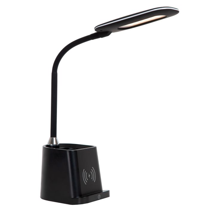 Czarna lampa biurkowa nowoczesna, Penny, 4,7W, 3000K LED, z przełącznik