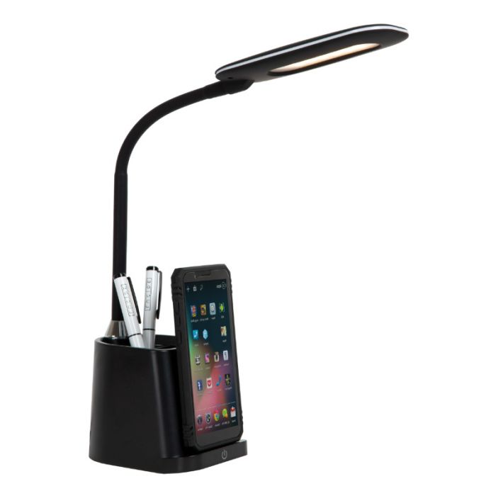 Czarna lampa biurkowa nowoczesna, Penny, 4,7W, 3000K LED, z przełącznik