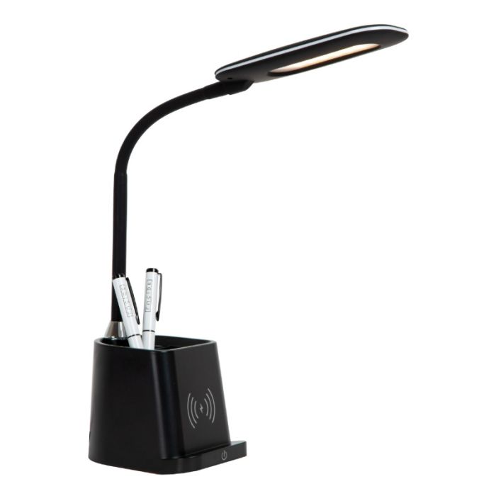 Czarna lampa biurkowa nowoczesna, Penny, 4,7W, 3000K LED, z przełącznik