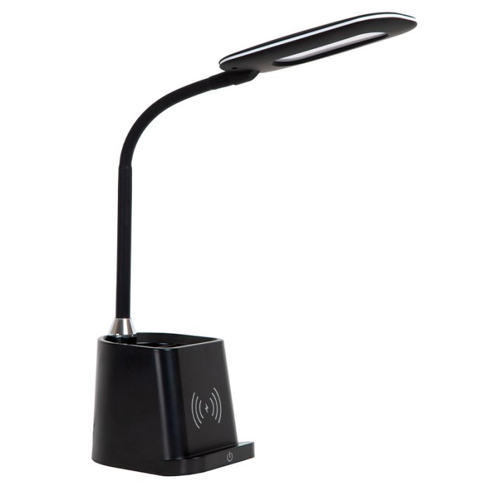 Czarna lampa biurkowa nowoczesna, Penny, 4,7W, 3000K LED, z przełącznik