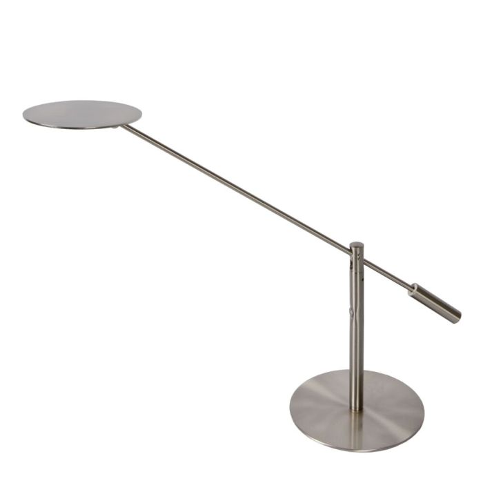 Chromowana lampa biurkowa nowoczesna, Anselmo, 9W, 3000K LED, z dotykowy ściemniacz