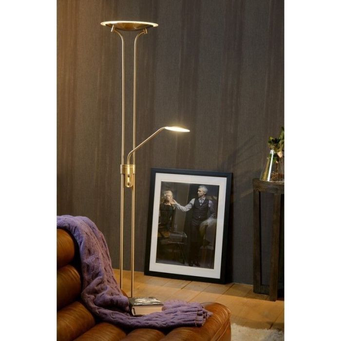 Chromowana lampa do czytania stojąca nowoczesna, Champion, 20W, 3000K LED