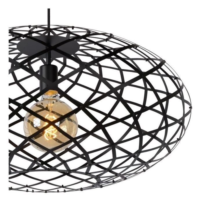 Czarna lampa wisząca nad stół do jadalni nowoczesna, Wolfram