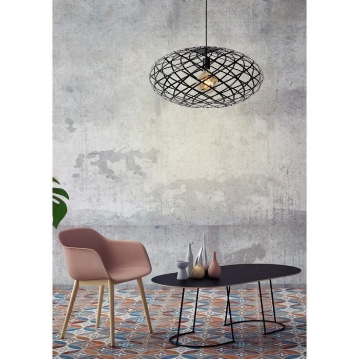 Czarna lampa wisząca nad stół do jadalni nowoczesna, Wolfram