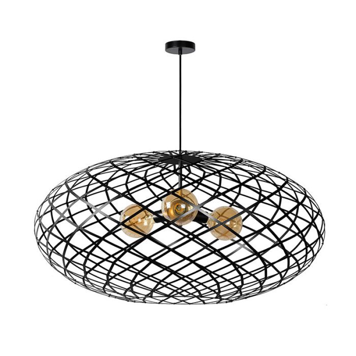 Czarna lampa wisząca nowoczesna, Wolfram