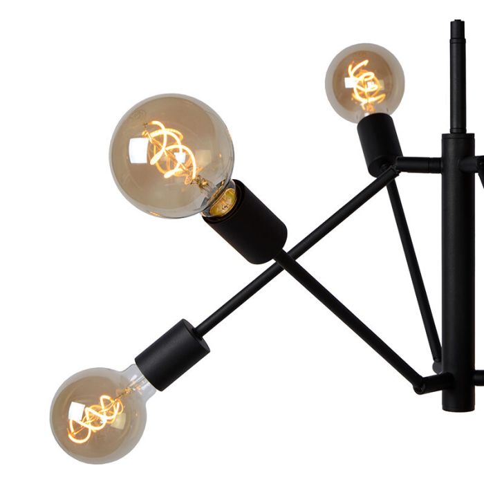 Czarna lampa wisząca nowoczesna, Lester