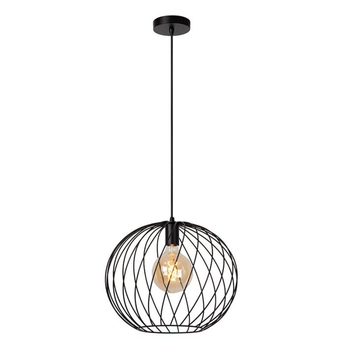 Czarna lampa wisząca klasyczna, Danza