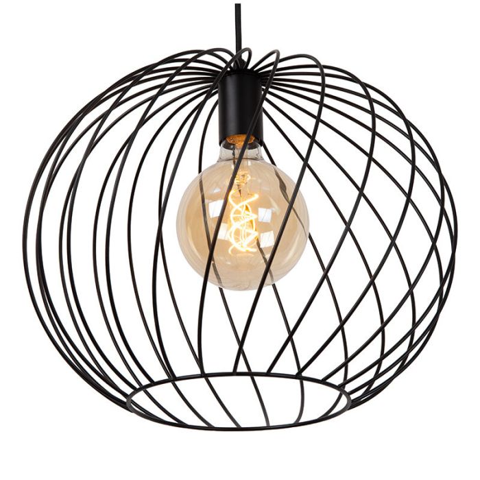 Czarna lampa wisząca klasyczna, Danza