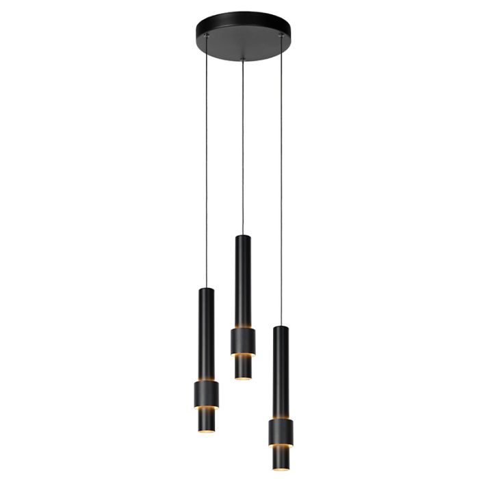 Czarna lampa wisząca nowoczesna, Margary, 4W, 2700K LED