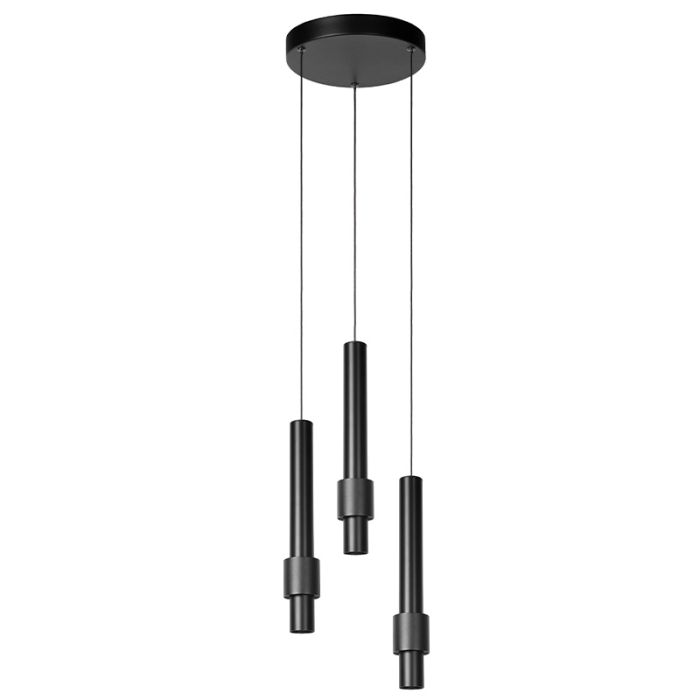 Czarna lampa wisząca nowoczesna, Margary, 4W, 2700K LED