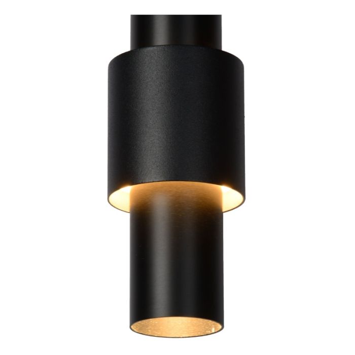 Czarna lampa wisząca nowoczesna, Margary, 4W, 2700K LED