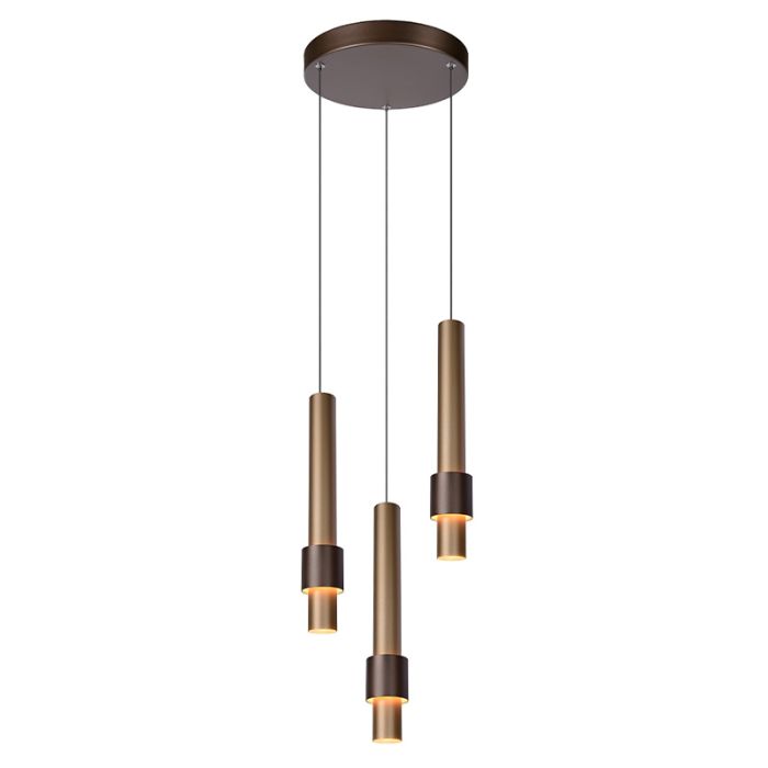 Brązowa lampa wisząca nowoczesna, Margary, 4W, 2700K LED