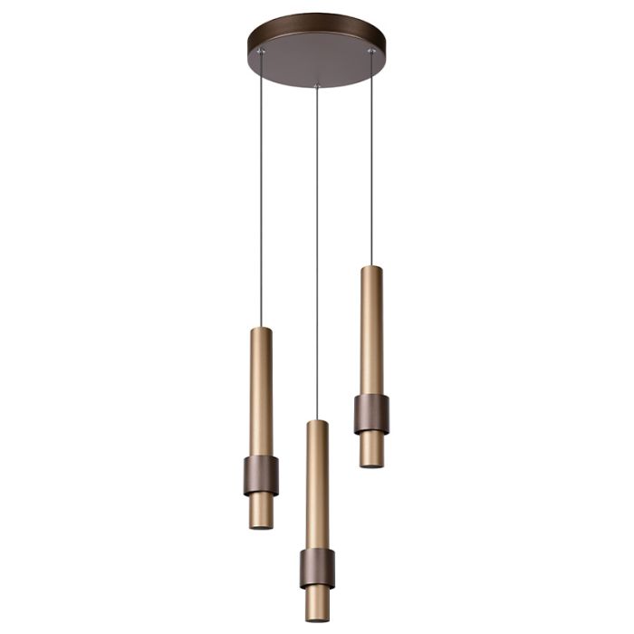 Brązowa lampa wisząca nowoczesna, Margary, 4W, 2700K LED