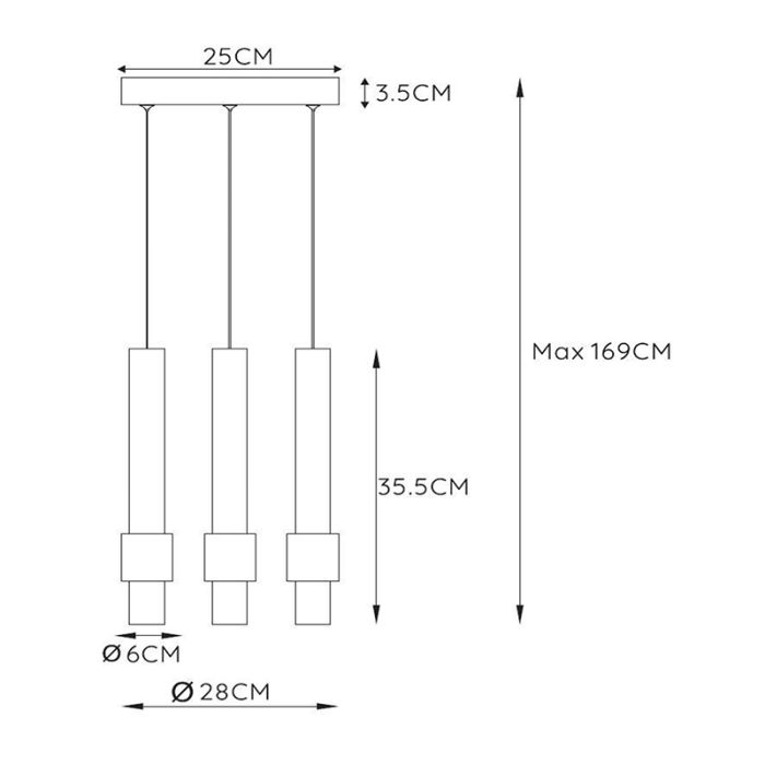 Brązowa lampa wisząca nowoczesna, Margary, 4W, 2700K LED