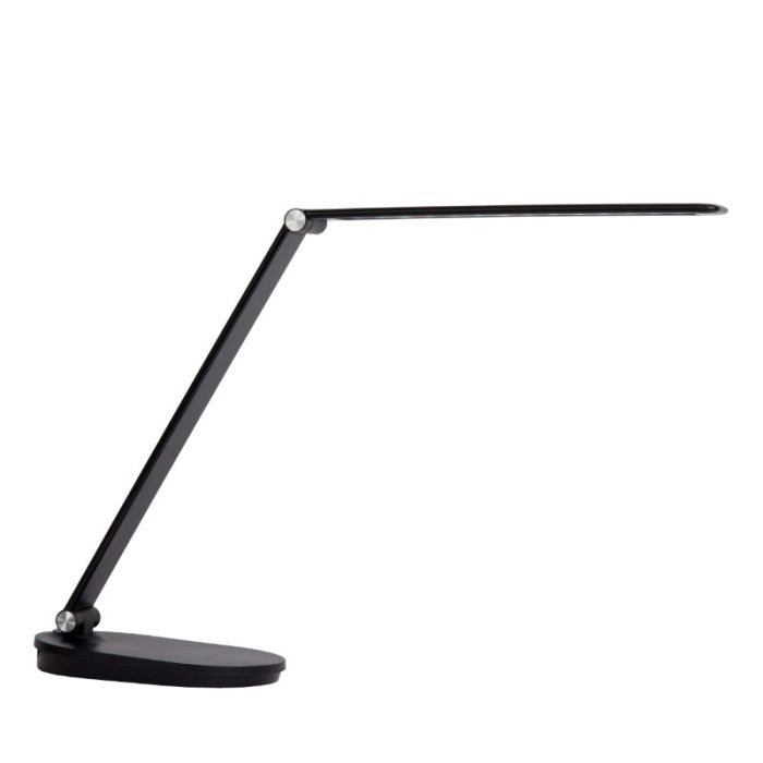 Czarna lampa biurkowa nowoczesna, Aldwin, 8W, regulowana ciepła do zimnej bieli LED, z dotykowy ściemniacz