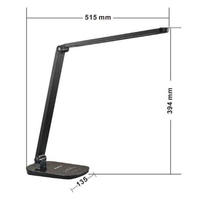 Czarna lampa biurkowa nowoczesna, Vario, 8W, 2700K LED