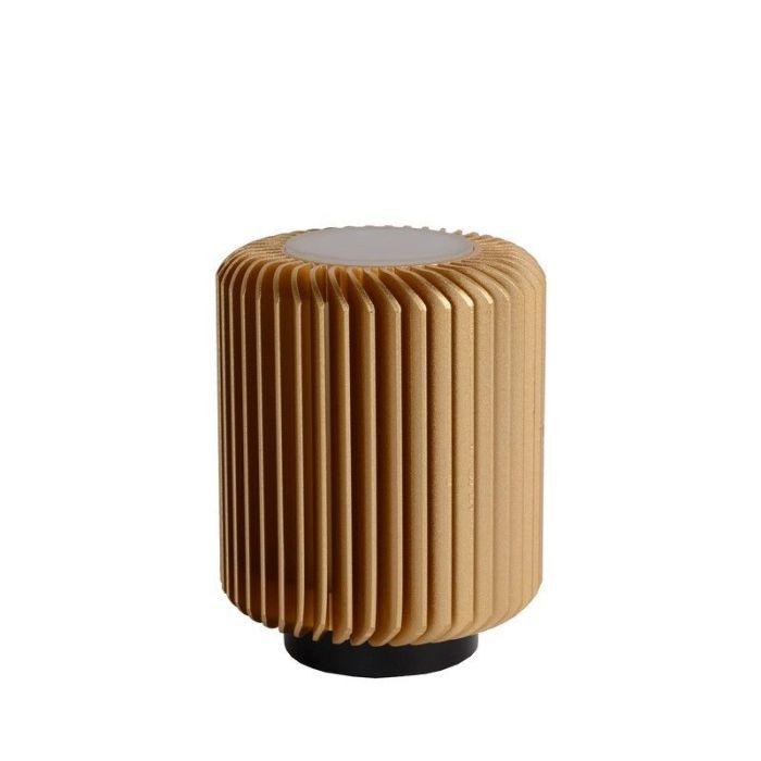 Złota lampa stołowa nowoczesna, Turbin, 5W, 3000K LED, z przełącznik