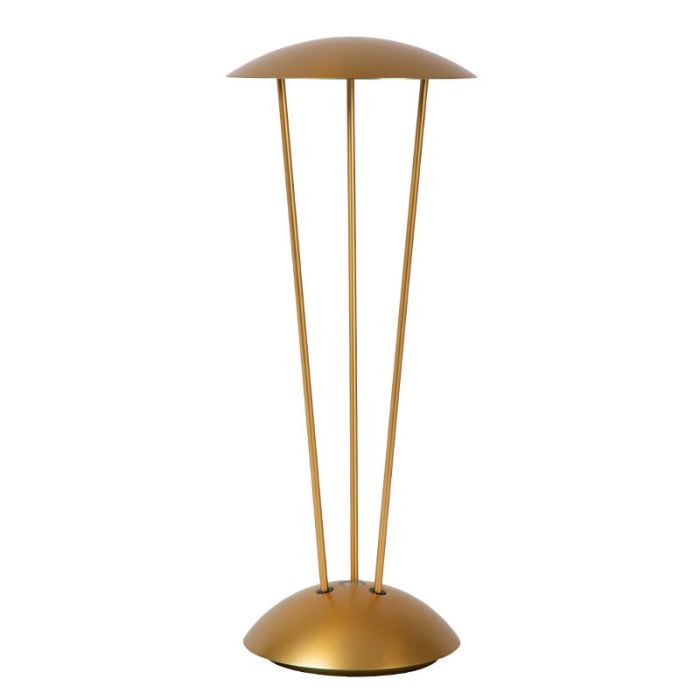 Mosiądz akumulatorowa lampa stołowa zewnętrzna nowoczesna, Renee, 2,2W, 2700K LED, IP54, z dotykowy ściemniacz