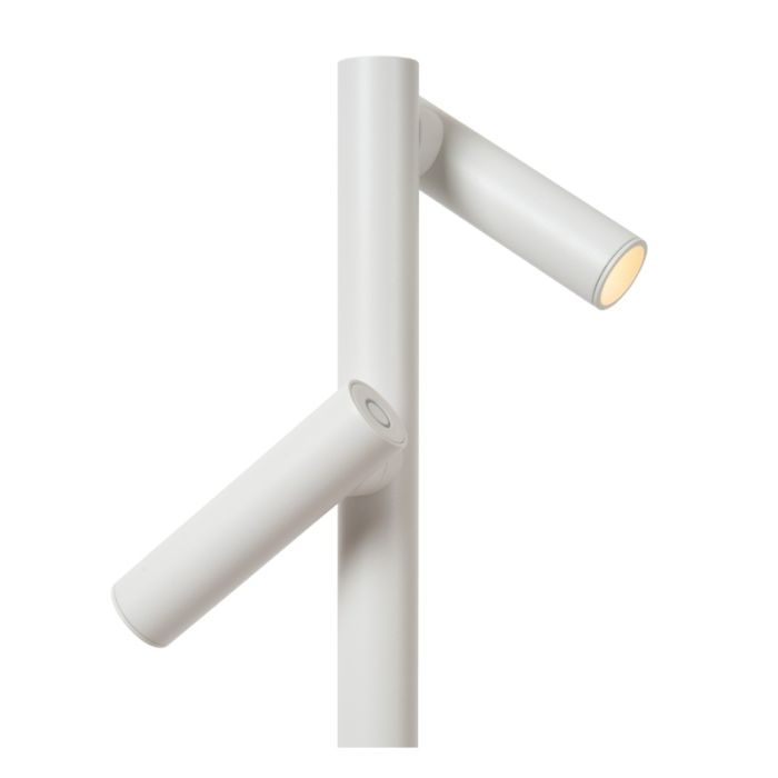Biała lampa stojąca akumulatorowa nowoczesna, Antrim, 2,2W, 2700K LED, IP54, z dotykowy ściemniacz