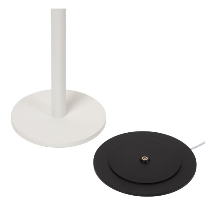 Biała lampa stojąca akumulatorowa nowoczesna, Antrim, 2,2W, 2700K LED, IP54, z dotykowy ściemniacz
