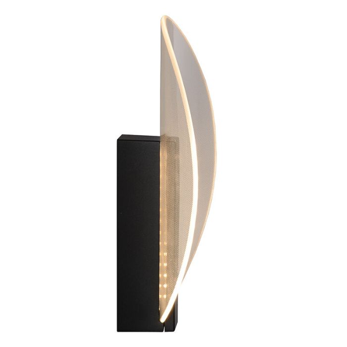 Czarna lampa zewnętrzna nowoczesna, Laredo, 9W, 2700K LED, IP54