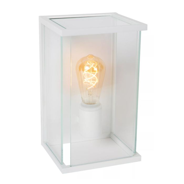 Biała lampa zewnętrzna nowoczesna, Claire, IP54