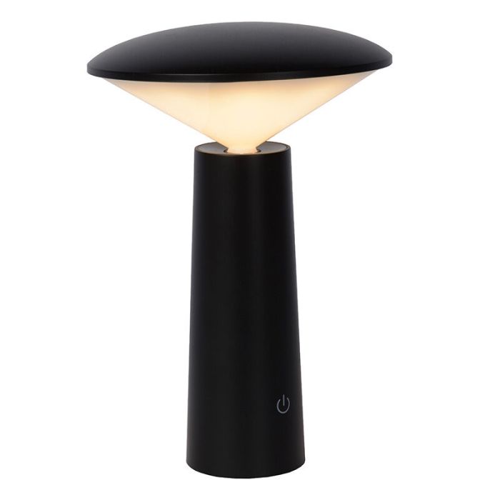 Czarna lampa stołowa ogrodowa nowoczesna, Jive, 4W, regulowana ciepła do zimnej bieli LED, IP44, z przełącznik