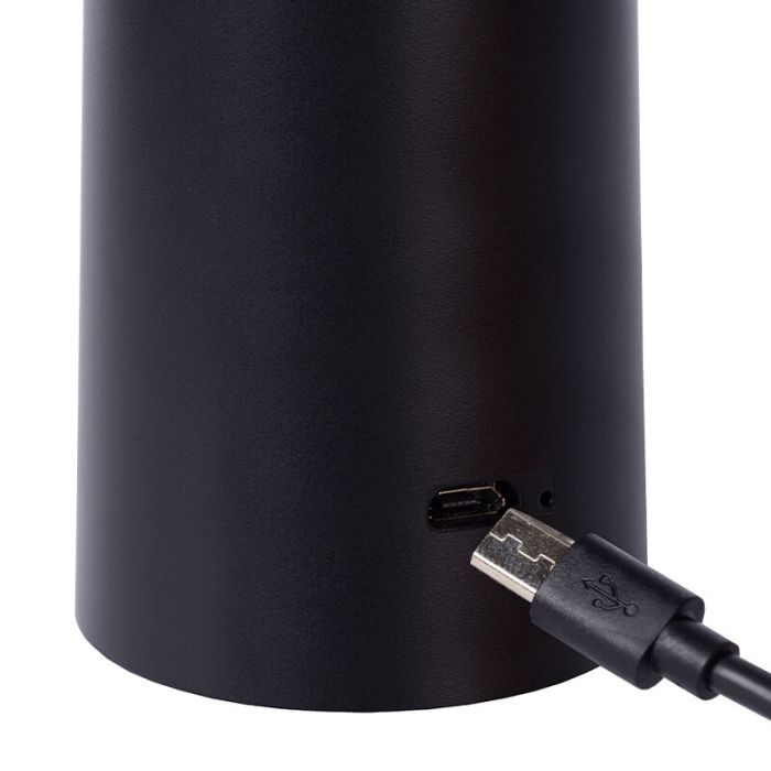 Czarna lampa stołowa ogrodowa nowoczesna, Jive, 4W, regulowana ciepła do zimnej bieli LED, IP44, z przełącznik