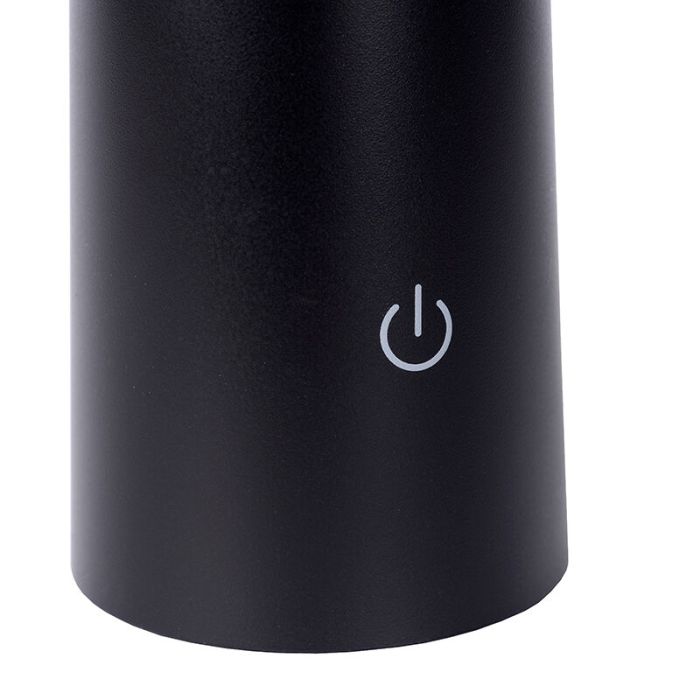 Czarna lampa stołowa ogrodowa nowoczesna, Jive, 4W, regulowana ciepła do zimnej bieli LED, IP44, z przełącznik