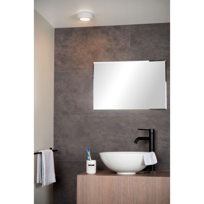 Biały plafon sufitowy nowoczesny, Brice, 8W, 3000K LED, IP44