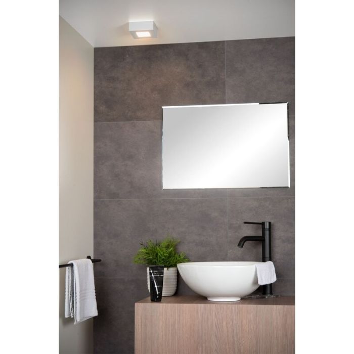 Biały plafon sufitowy nowoczesny, Brice, 8W, 3000K LED, IP44