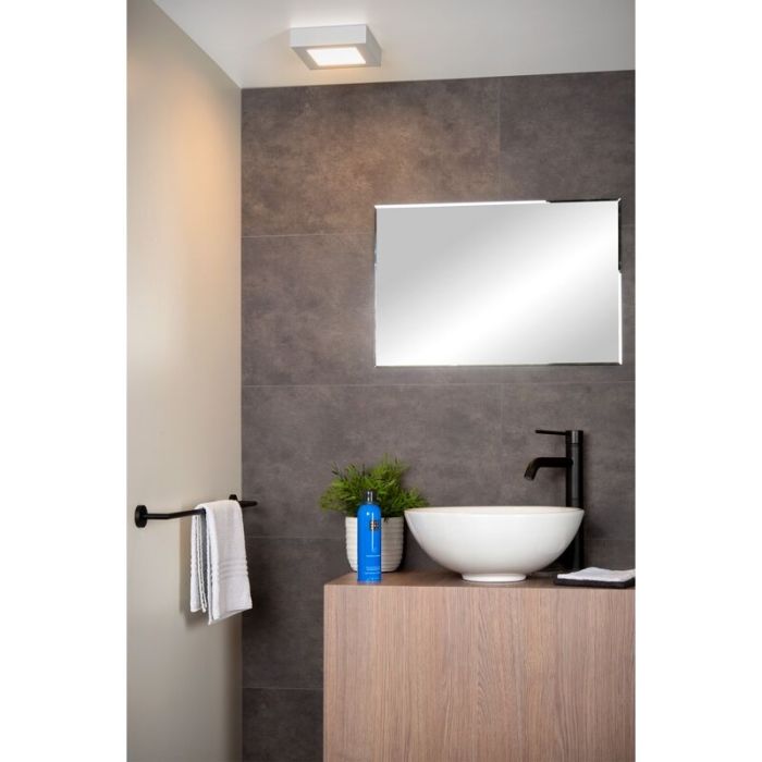 Biały plafon sufitowy nowoczesny, Brice, 15W, 3000K LED, IP44