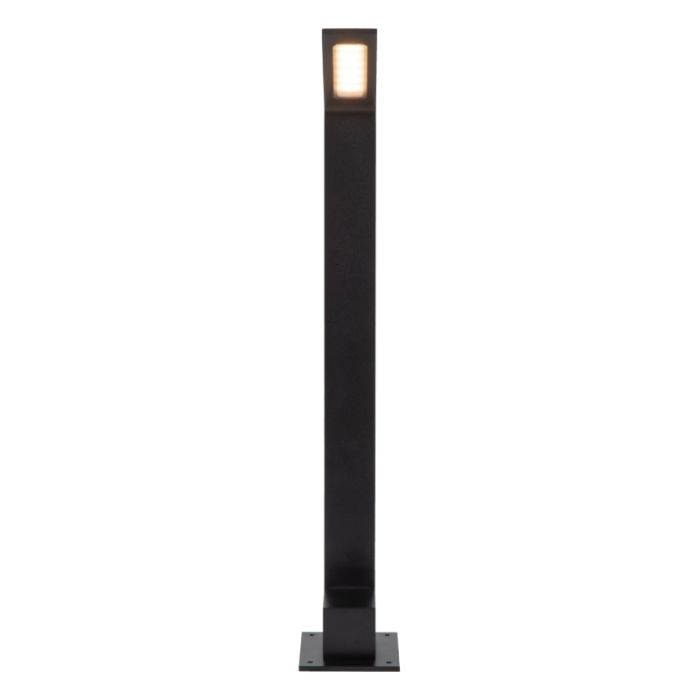 Czarna lampa zewnętrzna nowoczesna, Lawford, 6W, 3000K LED, IP54