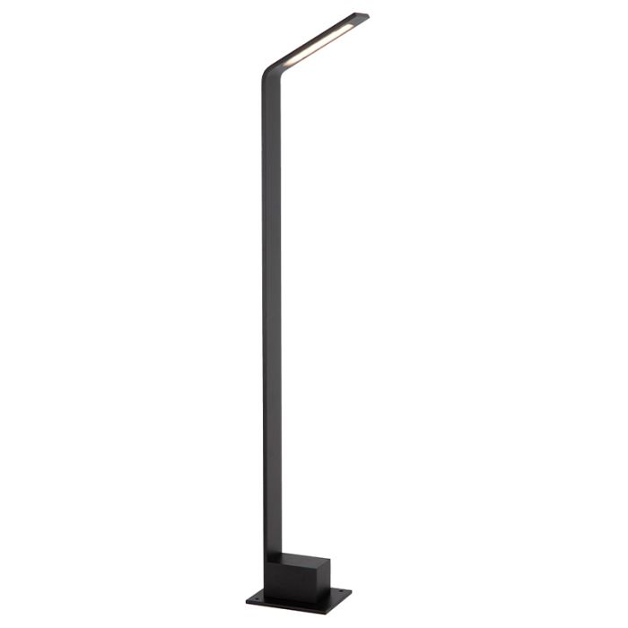 Czarna lampa zewnętrzna nowoczesna, Lawford, 6W, 3000K LED, IP54