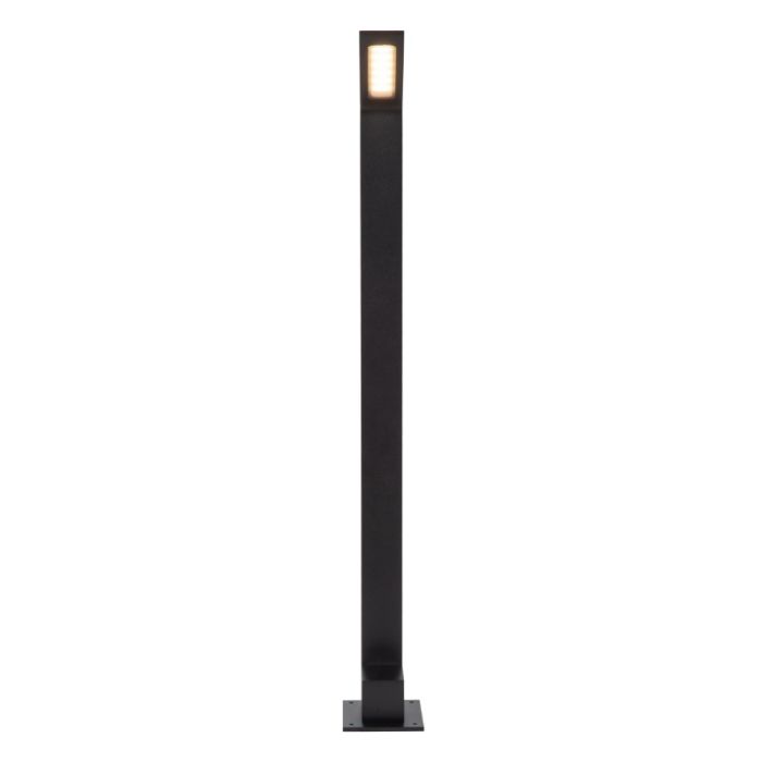Czarna lampa zewnętrzna nowoczesna, Lawford, 6W, 3000K LED, IP54