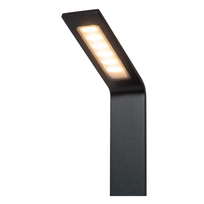 Czarna lampa zewnętrzna nowoczesna, Lawford, 6W, 3000K LED, IP54