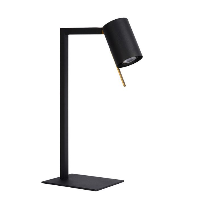 Czarna lampa biurkowa nowoczesna, Lesley, z przełącznik