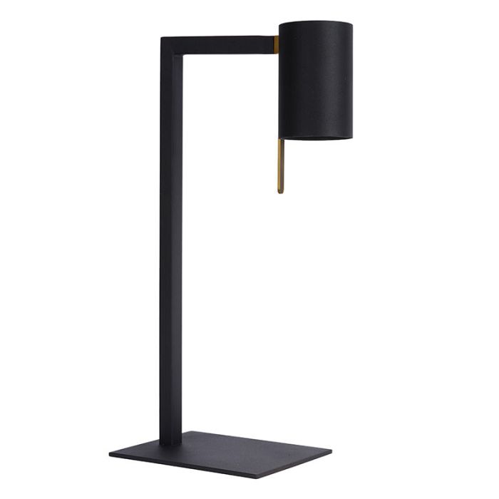 Czarna lampa biurkowa nowoczesna, Lesley, z przełącznik