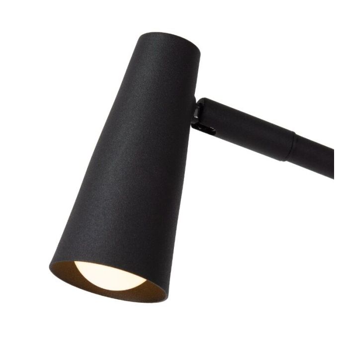 Czarna lampa stołowa akumulatorowa nowoczesna, Stirling, 3W, 2700K LED, z dotykowy ściemniacz