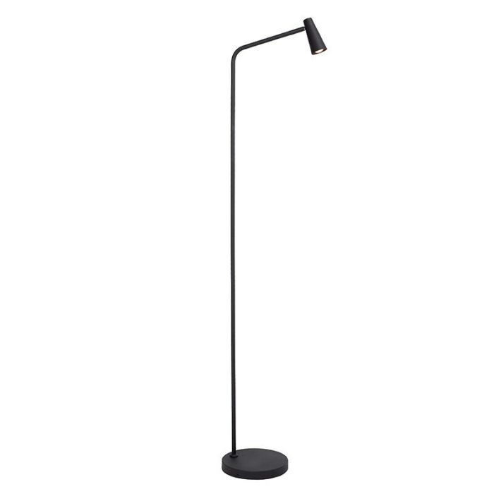 Czarna lampa stojąca akumulatorowa nowoczesna, Stirling, 3W, 2700K LED, z dotykowy ściemniacz